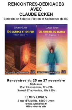 2004. Dédicace Claude Ecken. Temps Livres. Affiche