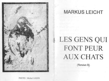 Les gens qui font peur aux chats, de Markus Leicht