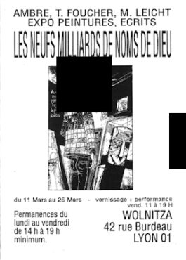 Les neuf milliards de noms de Dieu. Expo. Wolnitza