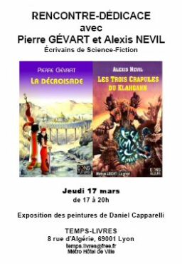 Temps Livres 2005. Dédicaces Pierre Gévart, Alexis Nevil. Affiche.