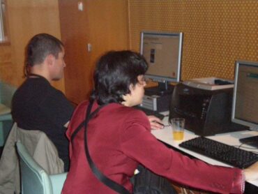 Les utopiales 2007. Les blogueurs au travail.