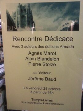Affiche dédicace des éditions Armada.