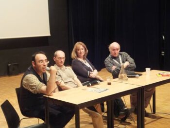Les intergalactiques 2013 : La table ronde sur l'histoire de la SF à Lyon. Photo Actu SF.