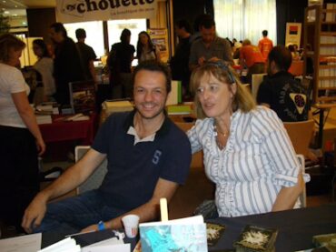 OctoGônes 2011. Jérôme Vincent (ActuSF) et Sylvie Lainé