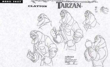 Tarzan, Disney. Croquis du méchant.